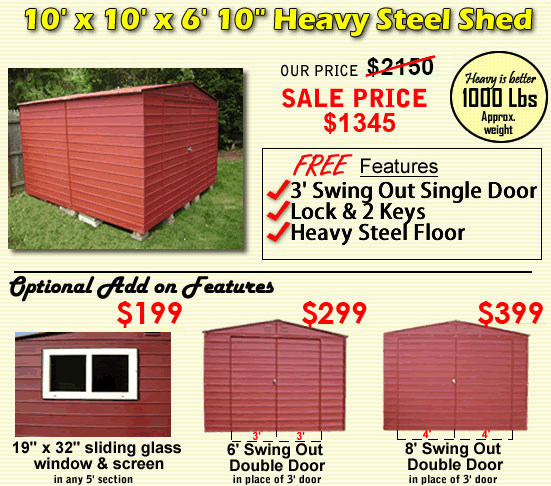 10x10 sheds