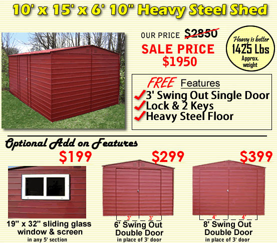 10x15 sheds