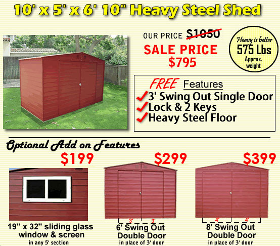 10x5 sheds