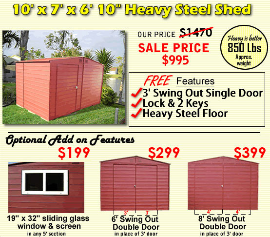 10x7 sheds