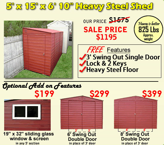 5x15 sheds